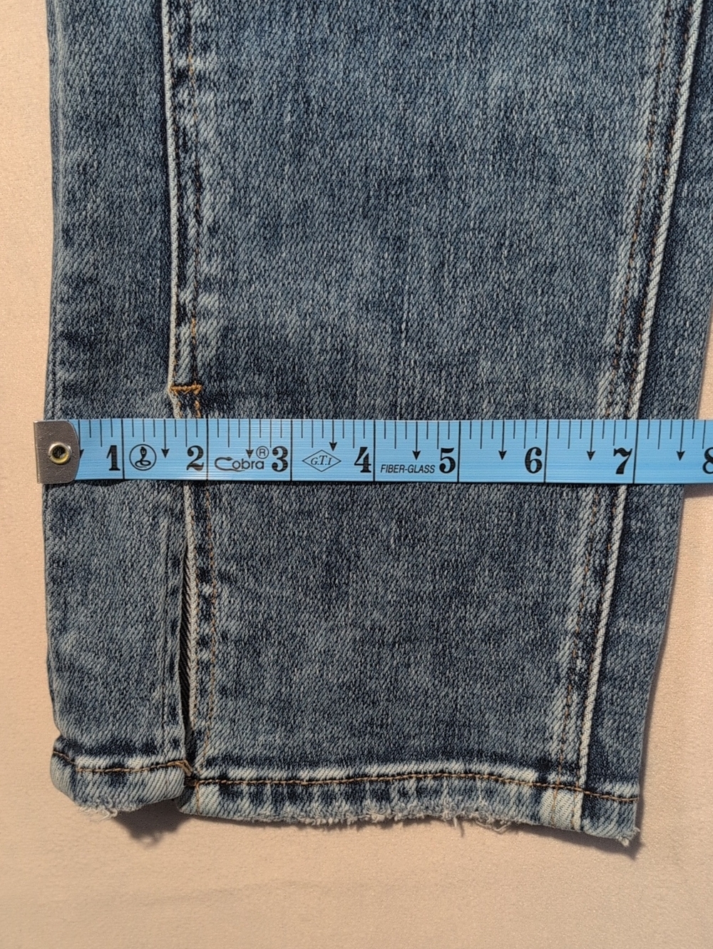 Vervet Jeanne High-Rise Stretch Slim Straight Jeans Acid Wash Size 32 - Picture 12 of 15